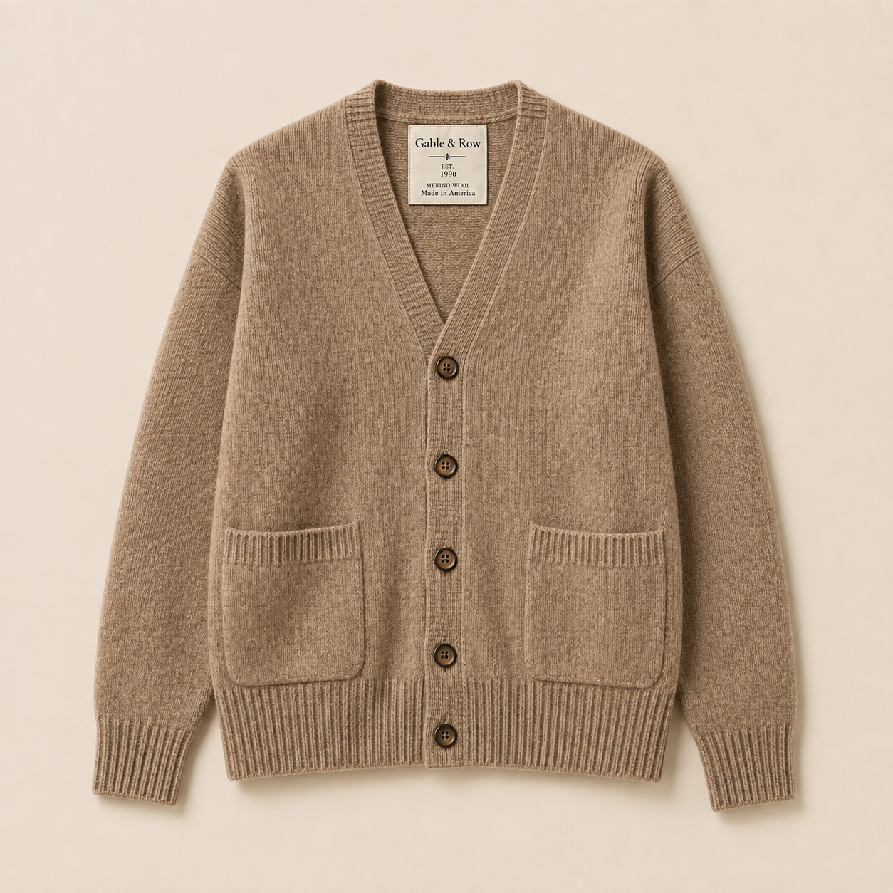 The Alder Cardigan shown from the front